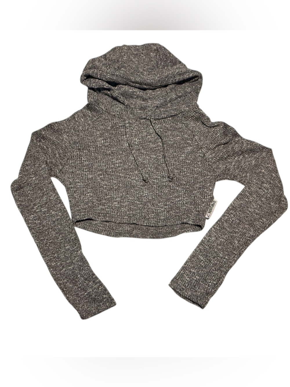 Gymshark Cropped Knit Hooded Pullover - Gray. Size S
